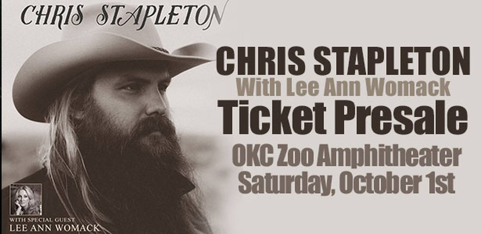 Chris Stapleton Ticket Presale K95.5 Tulsa