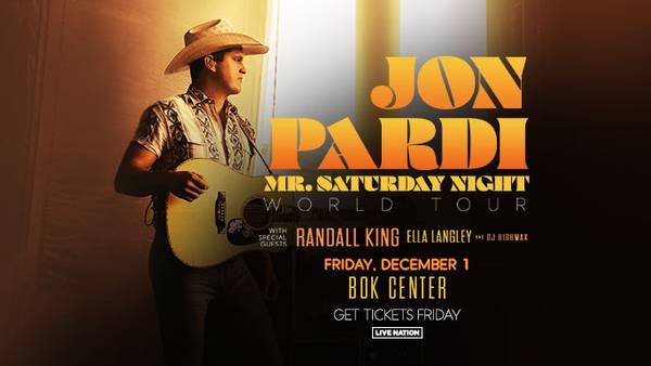 CONCERT UPDATE: Jon Pardi is coming to Tulsa