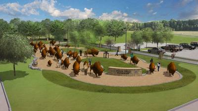 Photos: Monument honoring bison will be installed in south Tulsa park