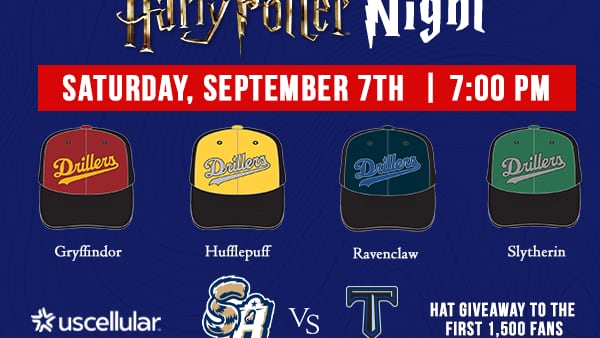 Tulsa Drillers Announce Harry Potter Night on September 7 at ONEOK Field!