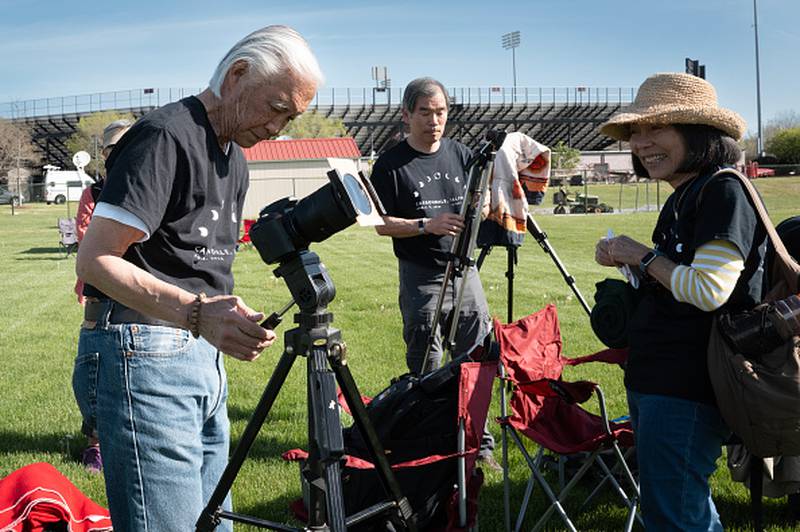 People awaiting the 2024 solar eclipse.