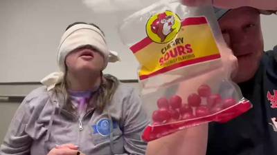 Matt tests Cait's Taste Buds ahead of her Sweet Treats Judging at the Tulsa State Fair!