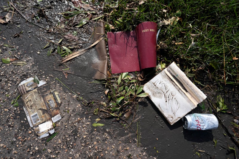 Damage left behind after Hurricane Milton