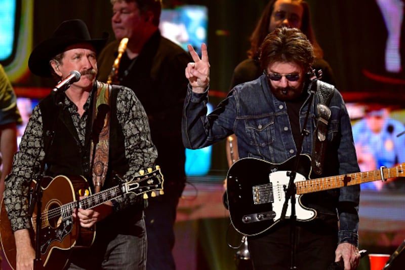 Brooks & Dunn perform onstage