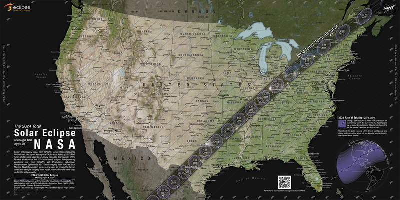 Those in the roughly 2,575-mile path will see a total solar eclipse -- meaning that they will go into total darkness as the moon moves in between the sun and the Earth.